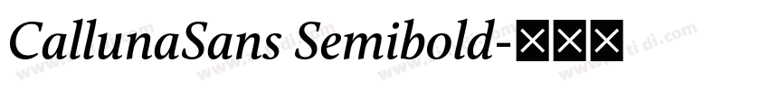 CallunaSans Semibold字体转换 CallunaSans Semibold字体转换